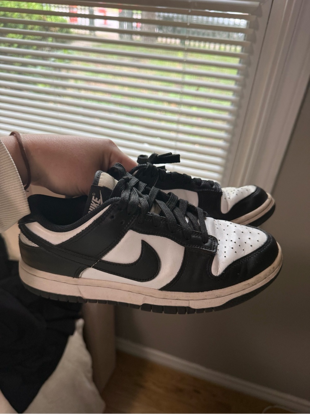 Nike Black and White Low-Top Dunk Sneakers